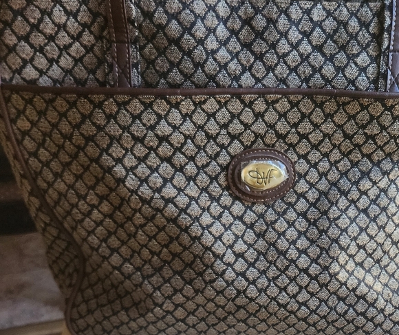 Vintage Diane Von Furstenberg Tapesry Wekender Tote Bag - Picture 3 of 6